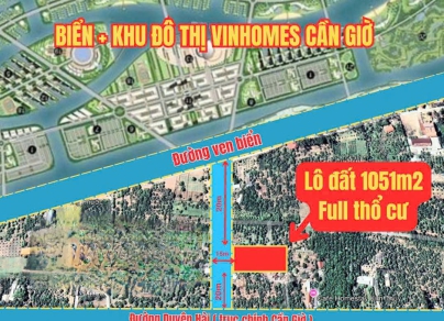 🌊 BÁN LÔ ĐẤT SIÊU TIỀM NĂNG – GẦN ĐƯỜNG VEN BIỂN, CẦN GIỜ 🌊